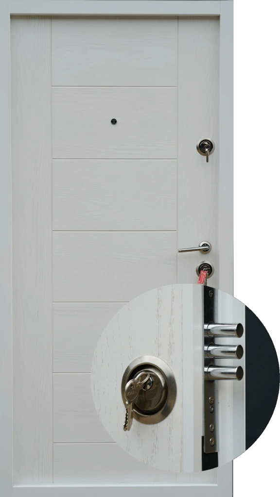 Ulazna vrata u beloj boji sigurnosna za stan ili kuću